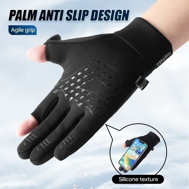 Winter Flip-Finger Touchscreen Gloves – Windproof & Waterproof