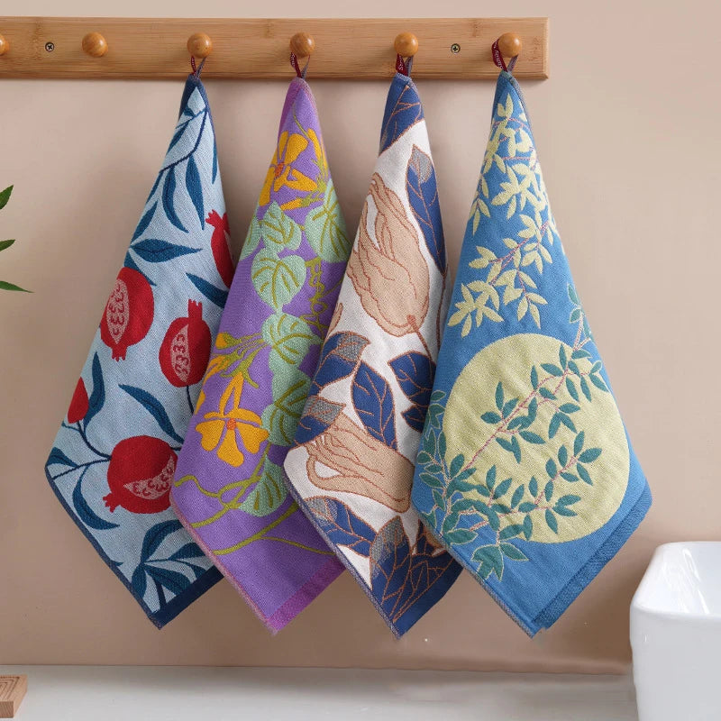 4-Layer Cotton Gauze Kitchen Hand Towel – Quick Dry 34x40cm Kitchen Hand Towel Peaceful Pleasures Health and Wellness