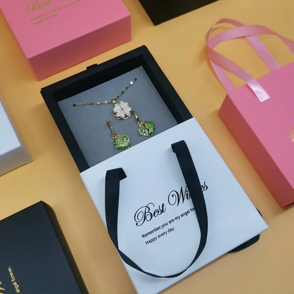 Portable Jewelry Gift Box – Ring, Earring & Necklace Case