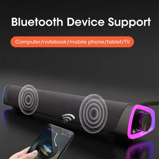 Bluetooth Wired Computer Speaker Bar Stereo Sound Subwoofer Loudspeaker For Macbook Laptop Notebook PC Music Player Peaceful Pleasures Health and Wellness