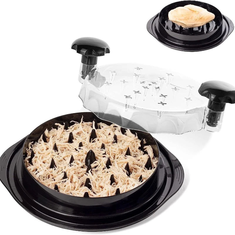 Kitchen Gadgets Large Plastic Manual Non Slip Kitchen Cooked Meat Shredding Chicken Shredder Machine Chicken Shredder Twist Tool Peaceful Pleasures Health and Wellness