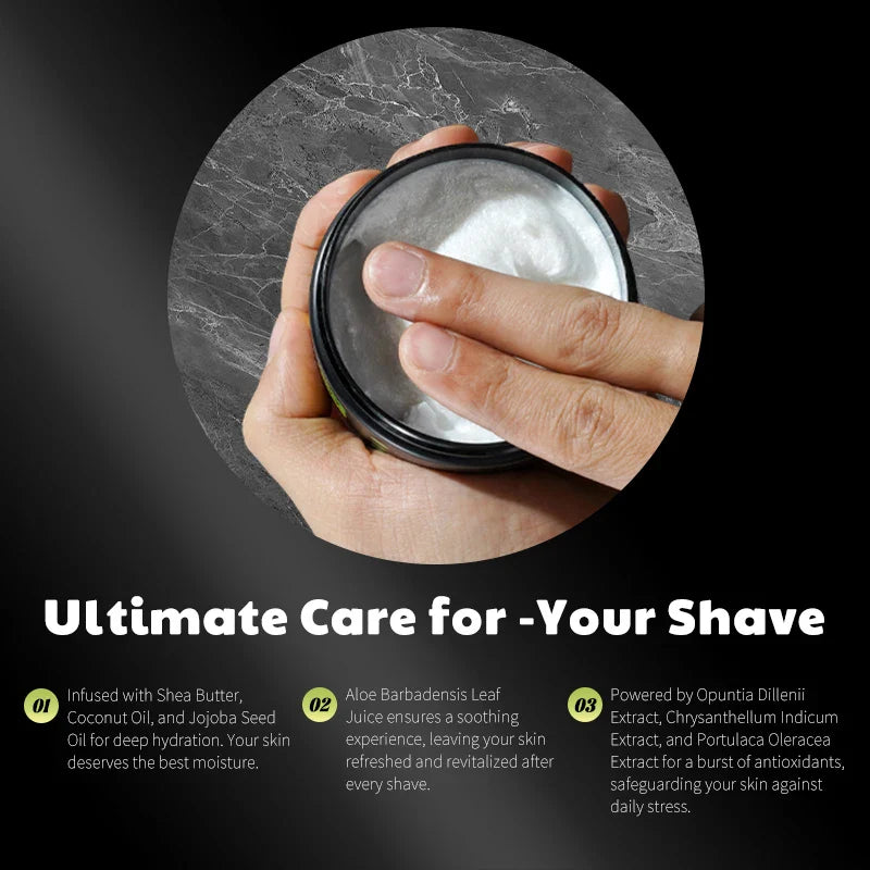 Men's Luxury Sandalwood Shaving Cream – Smooth Rich Lather Soap