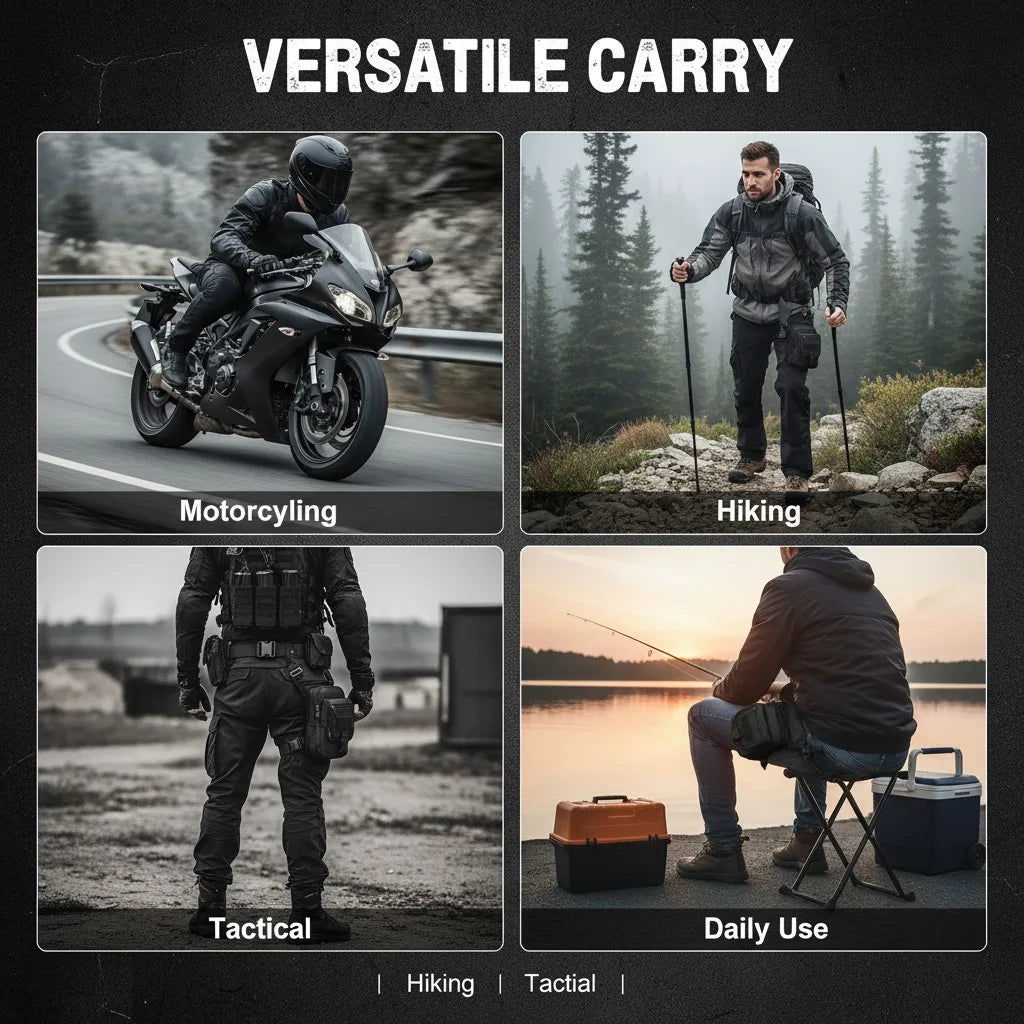 Motorcycle Drop Leg Thigh Bag – Adjustable for Men & Women Drop Leg Thigh Bag Peaceful Pleasures Health and Wellness