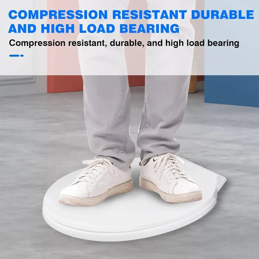 White Toilet Seat Soft Close Soft Close PP Toilet Seat Bottom and Top Fixing Quick Release for Easy Clean Sturdy Anti-Bacterial Peaceful Pleasures Health and Wellness