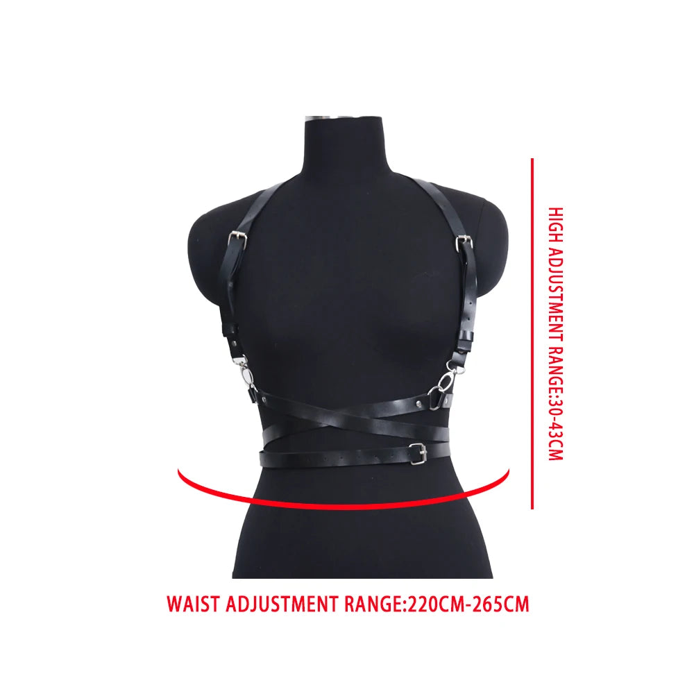 Women Leather Harness Straps Belt Sexy Women's Lingerie Adjustable