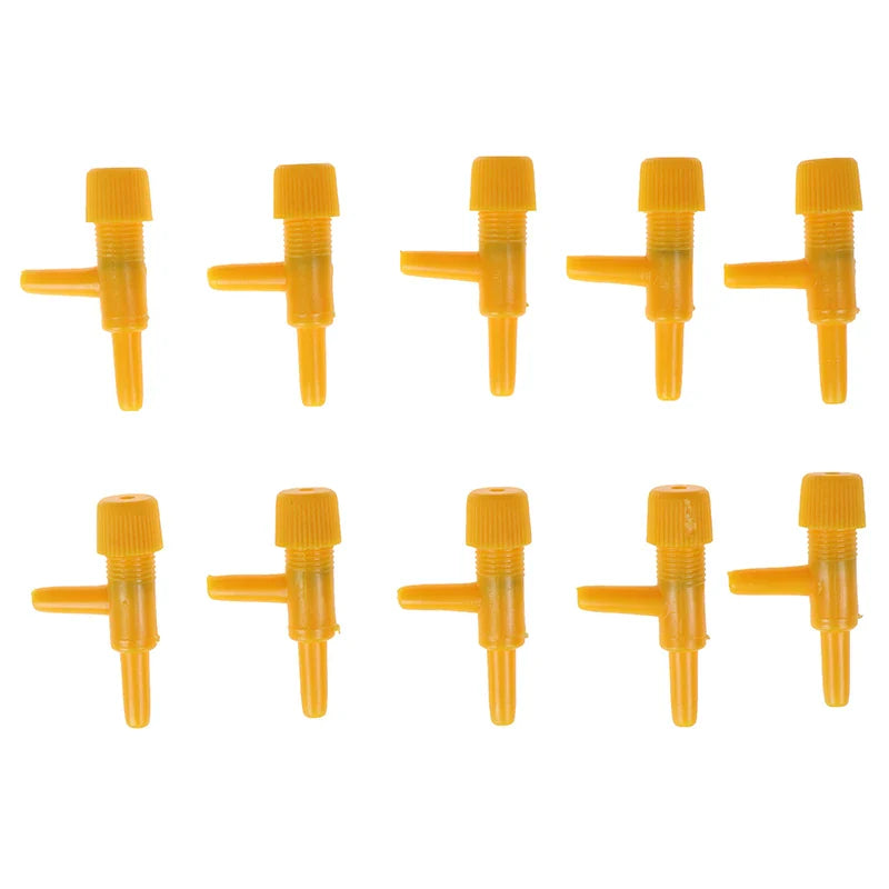 10-Pack Aquarium Air Flow Control Valves | 4mm Air Line Tubing