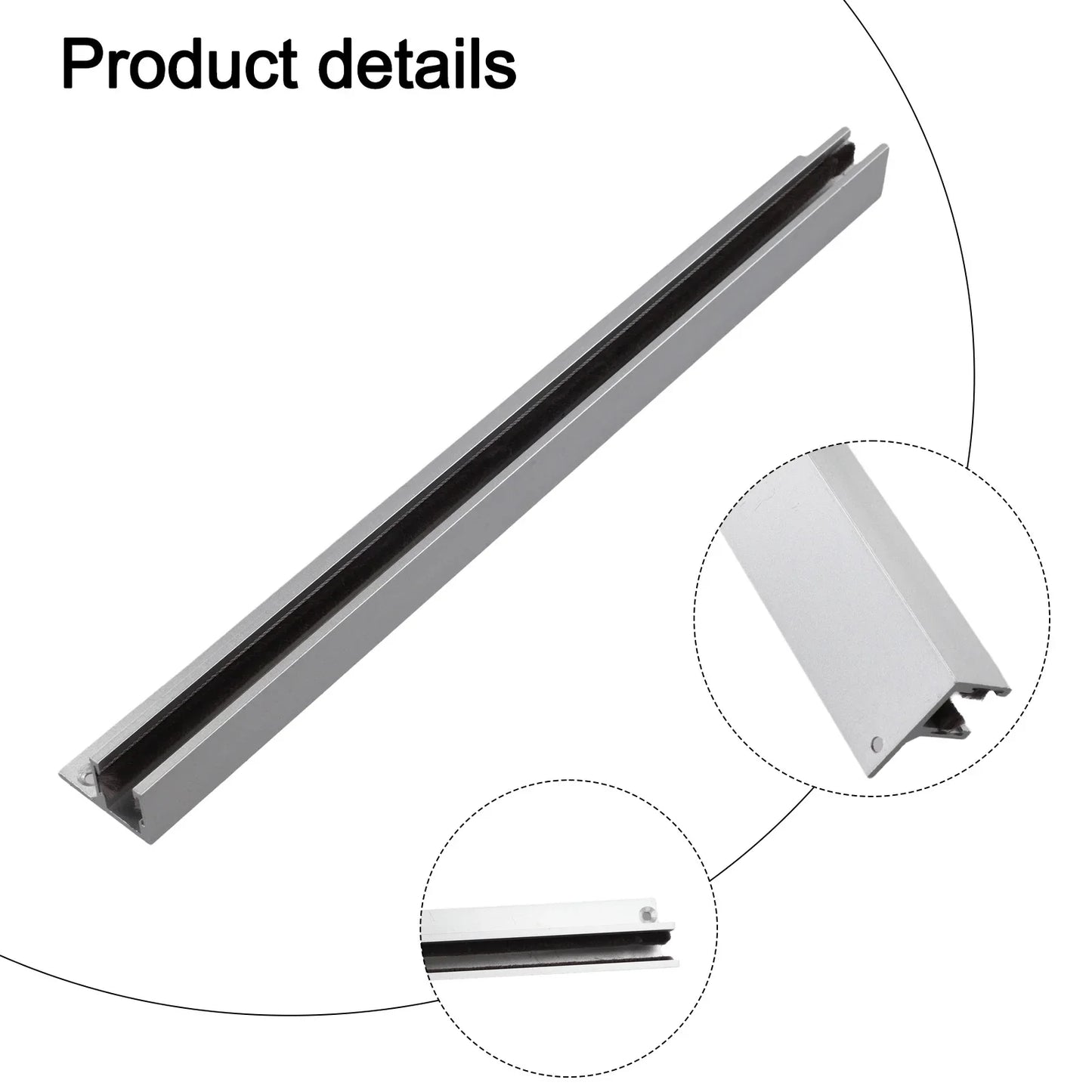 Glass Sliding Door Floor Guide Rail – Zinc Alloy, Quiet, 40cm