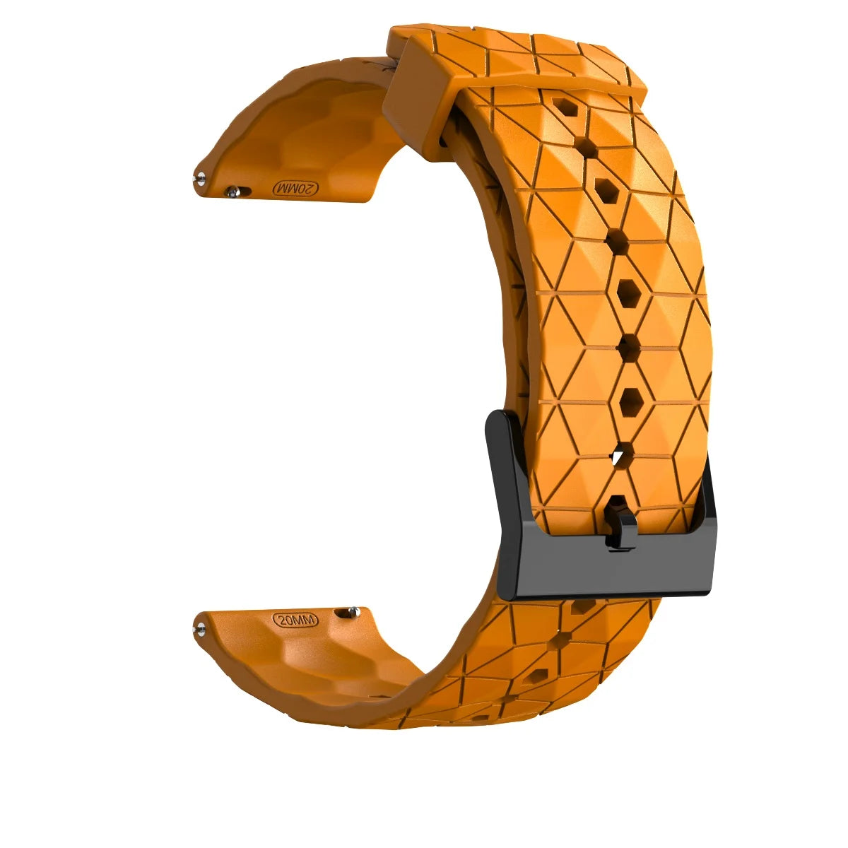 20mm 22mm Silicone Watch Band for Samsung, Huawei & Garmin Peaceful Pleasures Health and Wellness orange-yellow 20MM