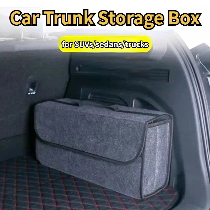 Large Anti-Slip Felt Car Trunk Organizer – Boot Storage Bag