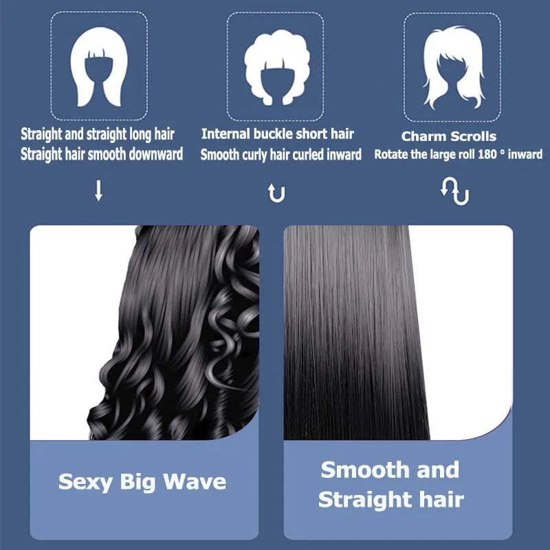 Professional Big Wavy Hair Curler Quick Heating Up Electric Nano Ceramic Curler 25Mm Curler Professional Curler Styling Tool Peaceful Pleasures Health and Wellness