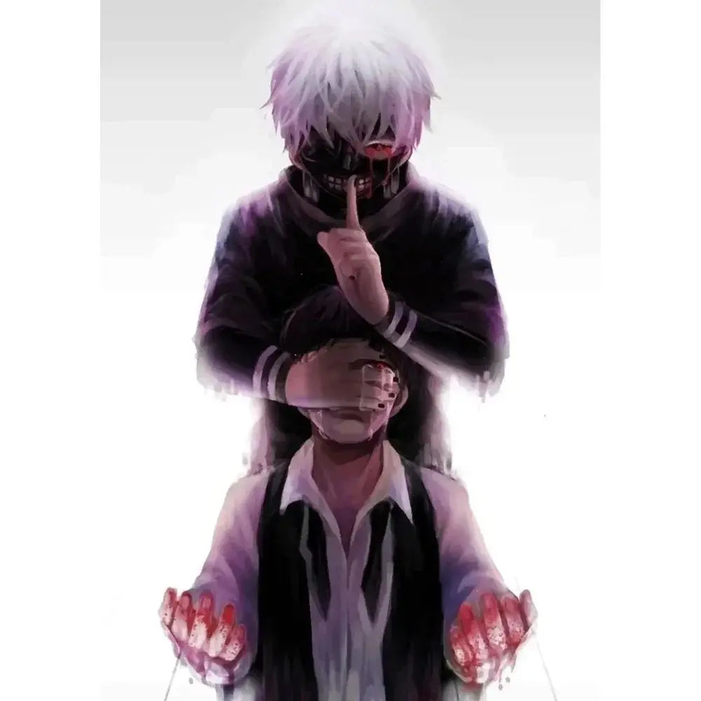 Japanese Anime Tokyo Ghoul Poster Wall Art Canvas Painting Manga Print for Living Room Home Decor Peaceful Pleasures Health and Wellness 7 20x30cm Unframed