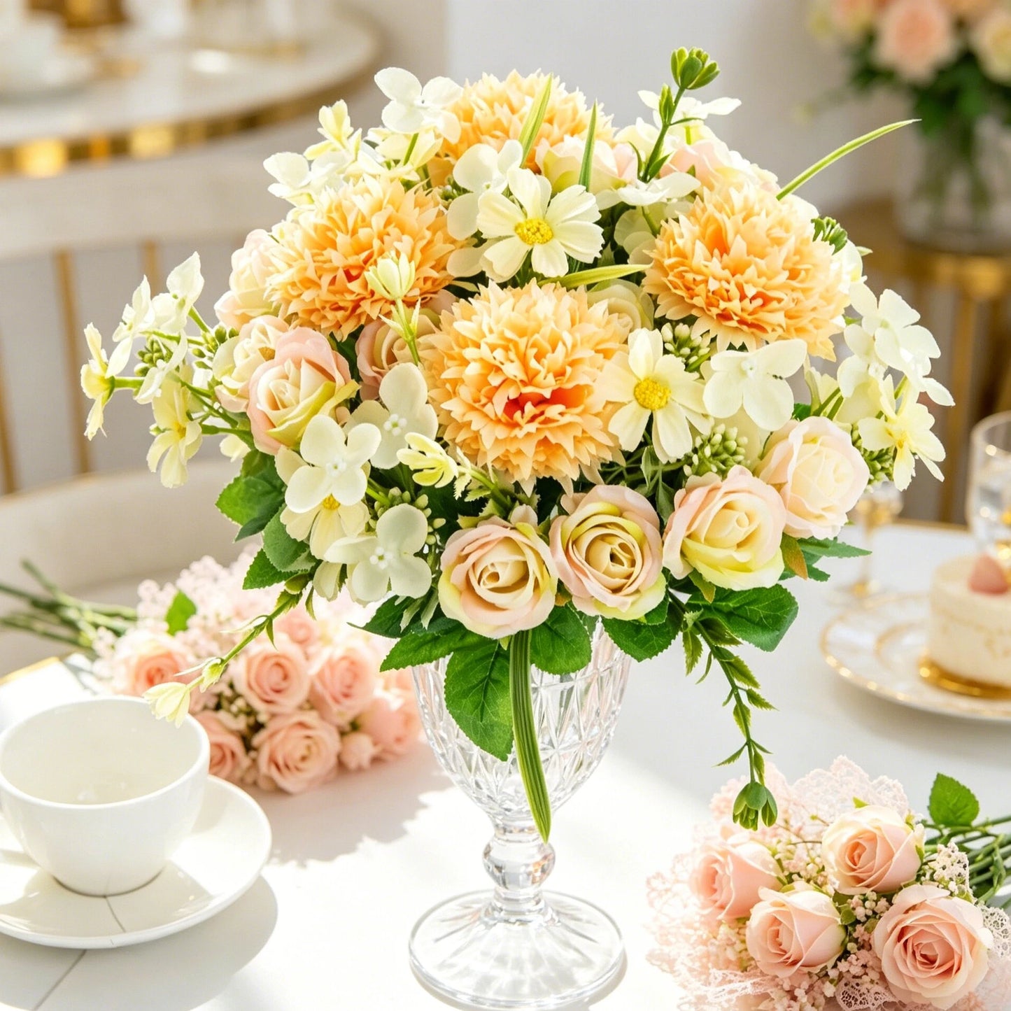 Artificial Silk Rose Bouquet – Wedding & Home Décor