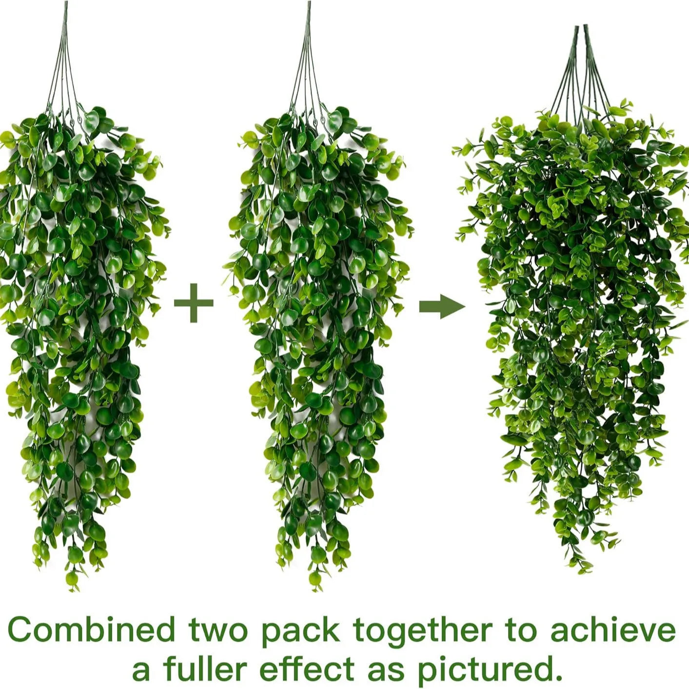 Artificial Fern Vine Wall Hanging Décor – 5 Head Mesh Wreath