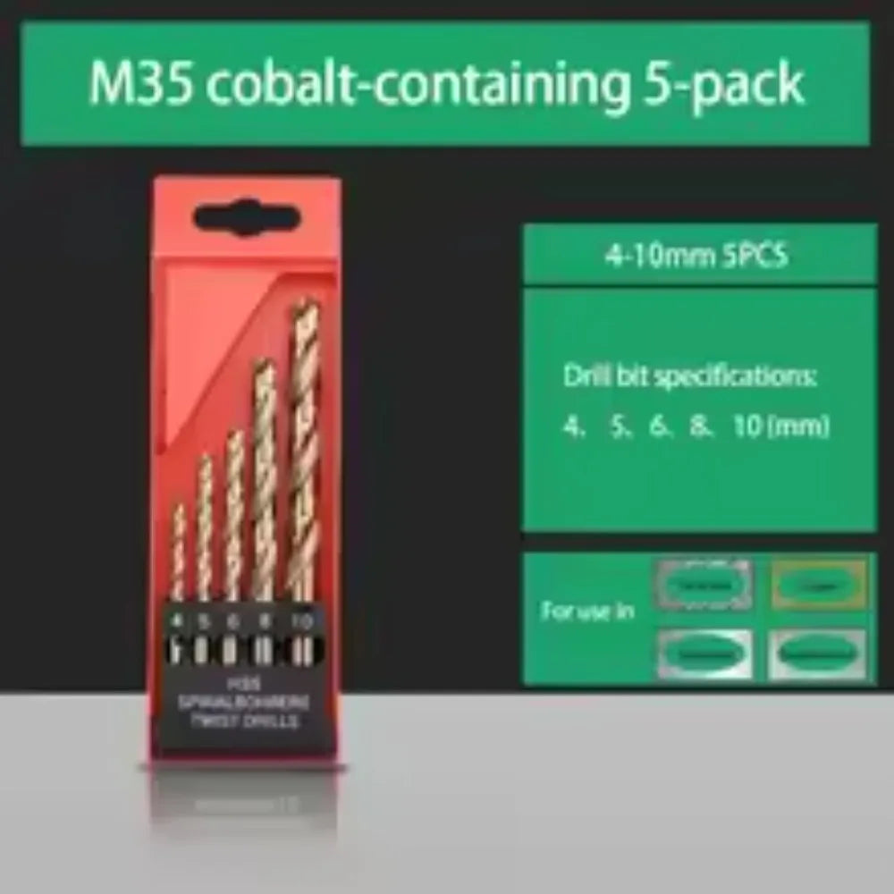 M35 Cobalt HSS Twist Drill Bits Set – Metal & Stainless Steel