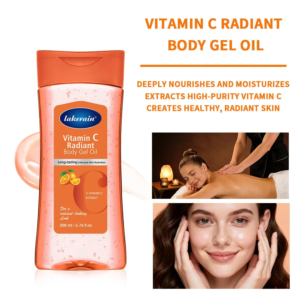 Lakerain Radiant Body Gel Oil – Vitamin C, Turmeric & Cocoa
