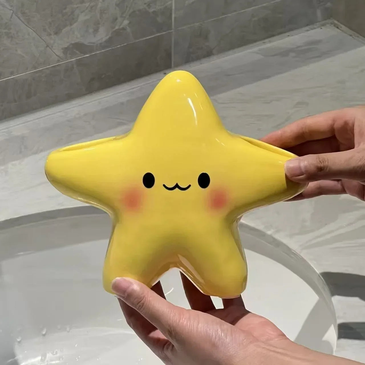 Star Toothbrush & Toothpaste Holder | Cute Bathroom Organizer
