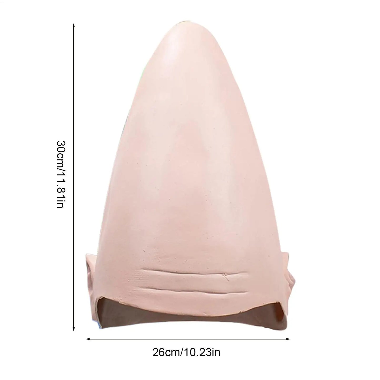 Alien Cone Bald Head Latex Cosplay Helmet | Halloween Prop Costume Headgear Peaceful Pleasures Health and Wellness