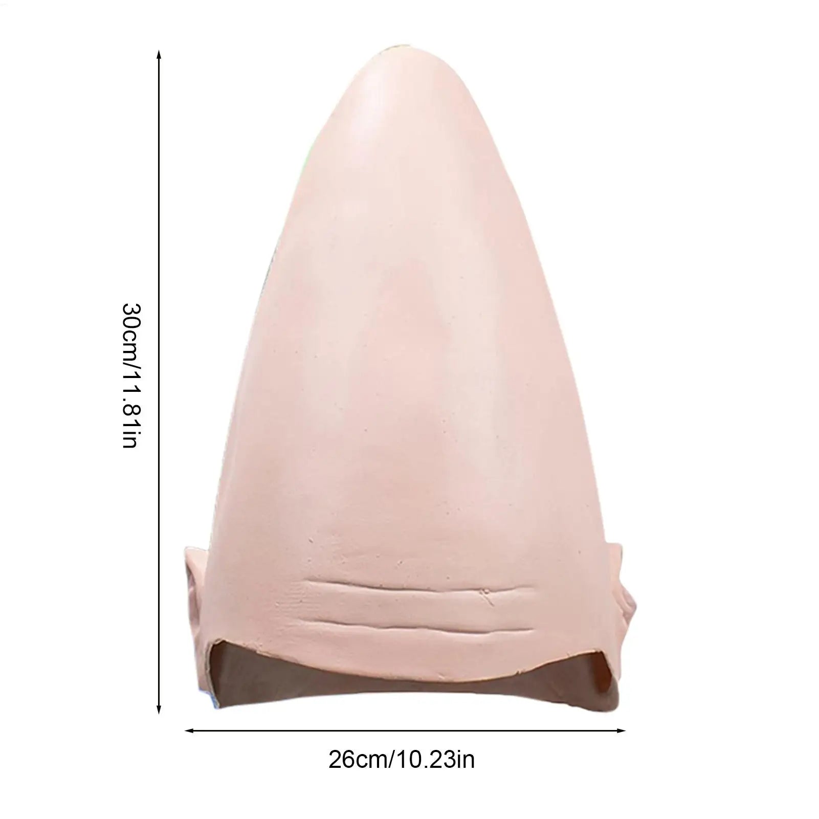 Alien Cone Bald Head Latex Cosplay Helmet | Halloween Prop Costume Headgear Peaceful Pleasures Health and Wellness
