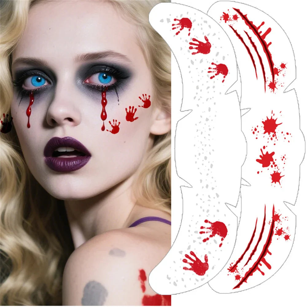 Halloween Glow in the Dark Temporary Face Tattoo Stickers