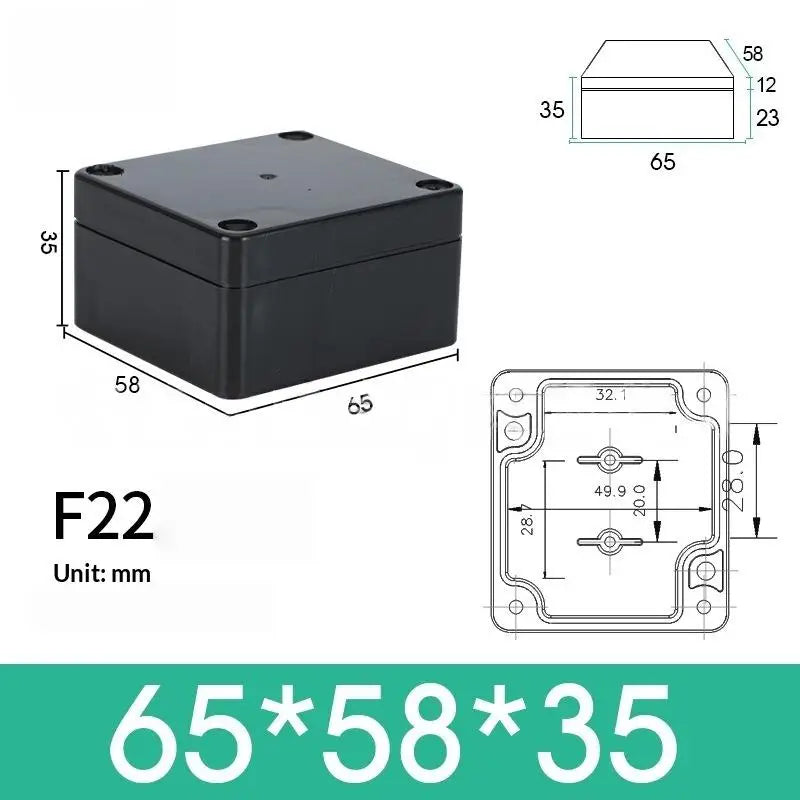 New 1/3Pcs Plastic Electronic Project Instrument Case IP65 Waterproof Black Junction Box Outdoor Container Power Enclosure Tools Peaceful Pleasures Health and Wellness A 65x58x35mm 3pcs