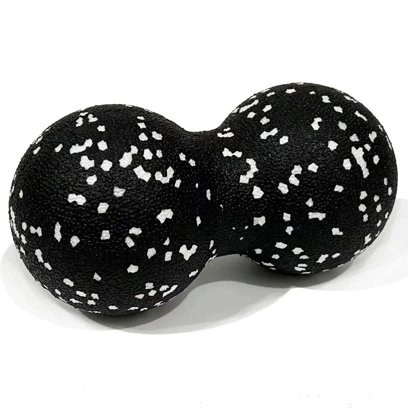 High-Density Peanut Body Massage Ball Yoga Foam Block Fascia Roller for Muscle Relaxation Exercise Fitness Pain Relief Peaceful Pleasures Health and Wellness black