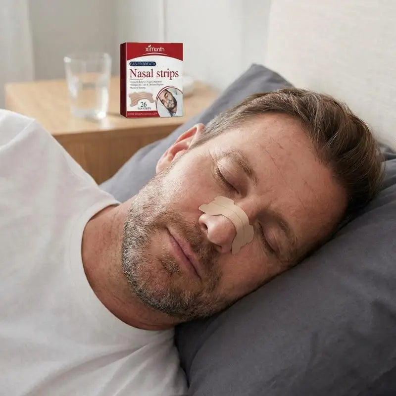 26Pcs Breathe Nasal Strip Stop Snoring Easier Better Sleep Relaxing Relieve Nasal Congestion Prevent Apnea Anti Snoring Strip Peaceful Pleasures Health and Wellness