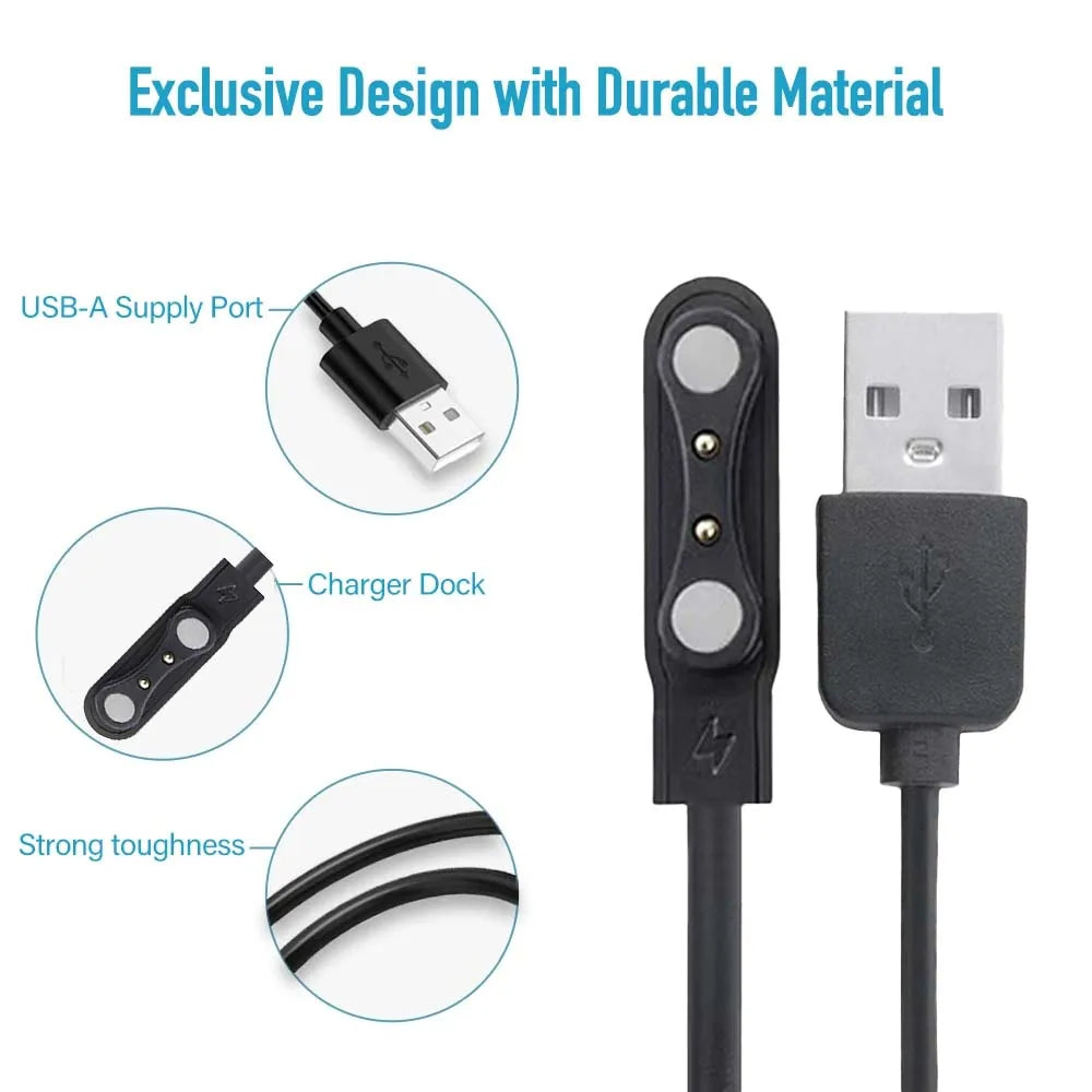 USB Magnetic Charger for Haylou Solar LS05, RT2 & YAMAY SW022