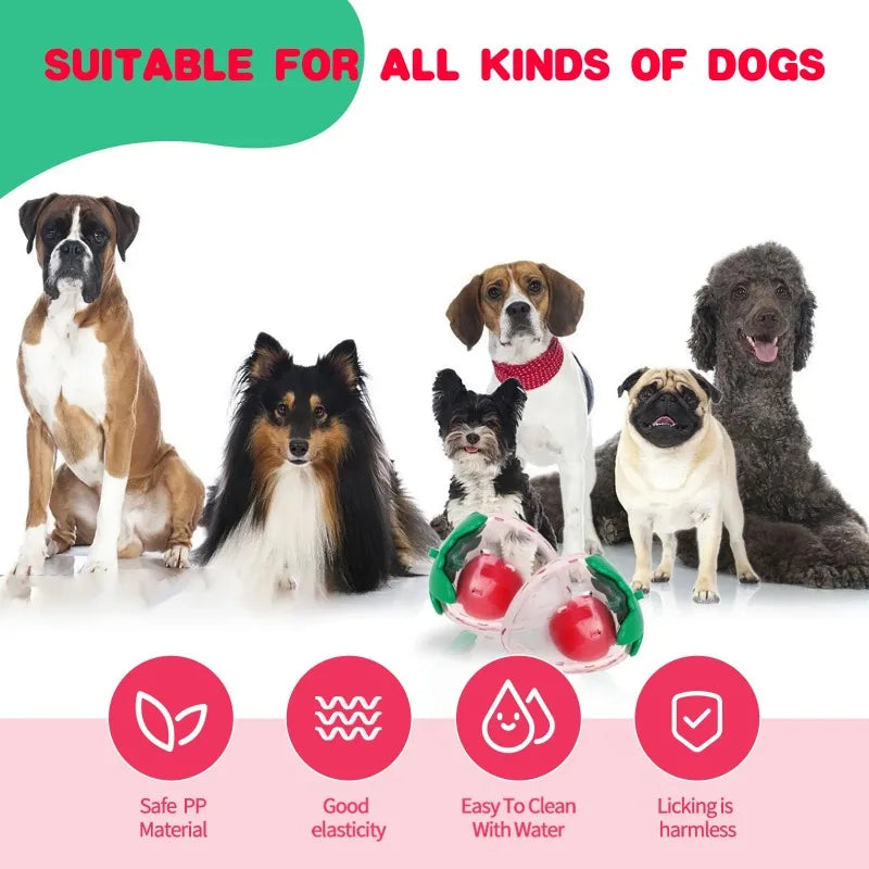 Squeaky Strawberry Dog Toy | Rubber Chew Toy for Small & Medium Dogs