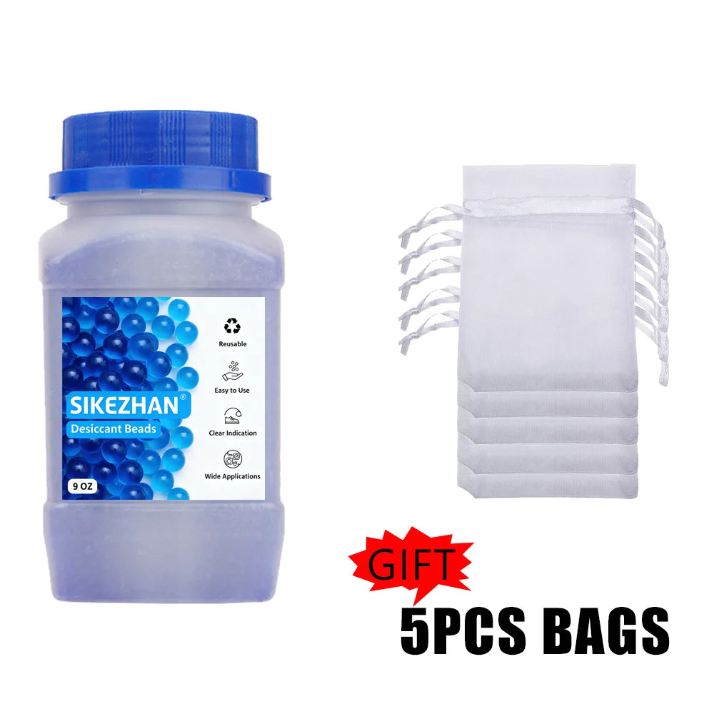 Reusable Indicating Silica Gel Beads Blue Orange Desiccant Moisture Absorber for 3D Printer Filament Electronics Storage Box Peaceful Pleasures Health and Wellness Blue-9oz