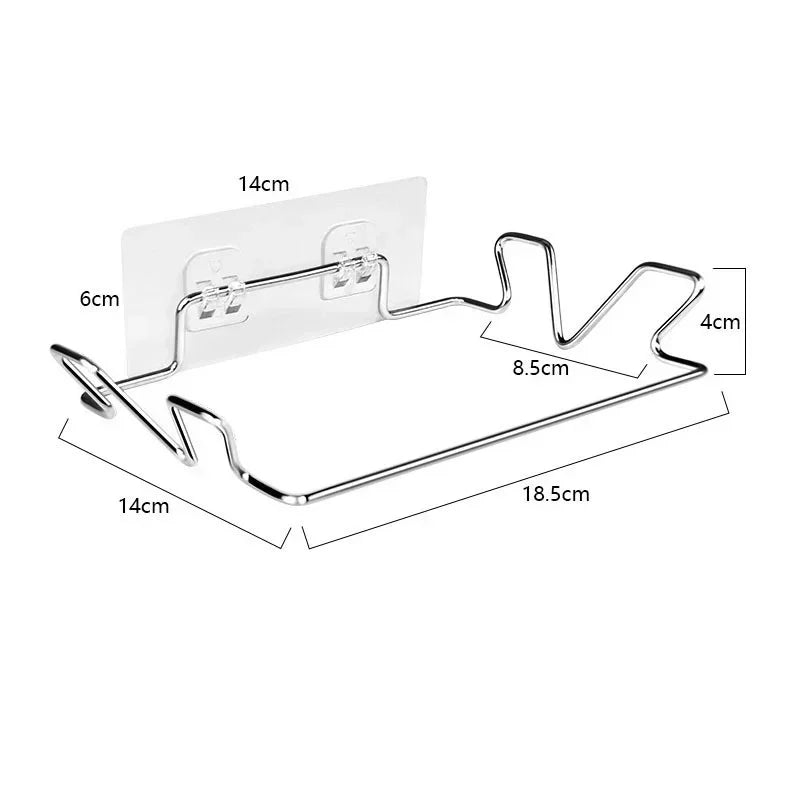Stainless Steel Kitchen Storage Rack Punch-free Bracket Cabinet Door