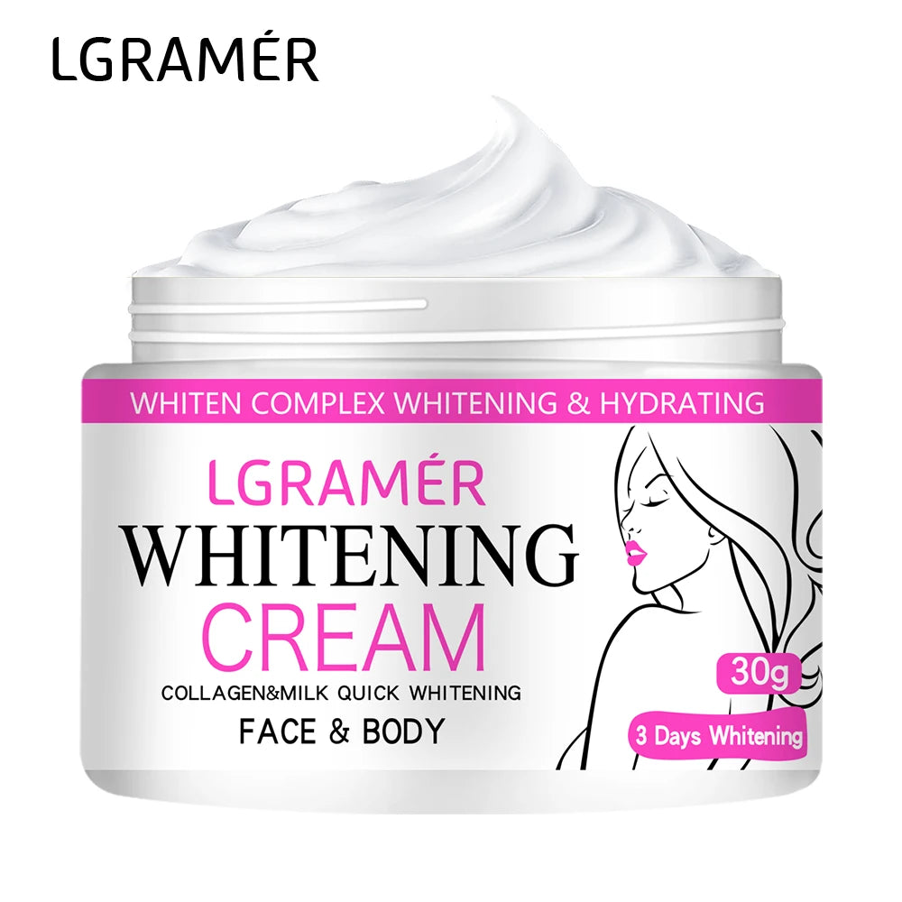Face Body Brightening Cream Neck Knee Buttocks Thigh Underarm Inner Lightening Lotion Feminine Nourishing Dark Skin Care Cream Peaceful Pleasures Health and Wellness