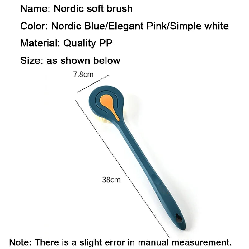 Long-handled Soft-bristled Bath Brush Bathroom Back Scrubbing Ball Brush Mud Scrubbing Magic Tool To Wipe The Back Bath Brush Peaceful Pleasures Health and Wellness