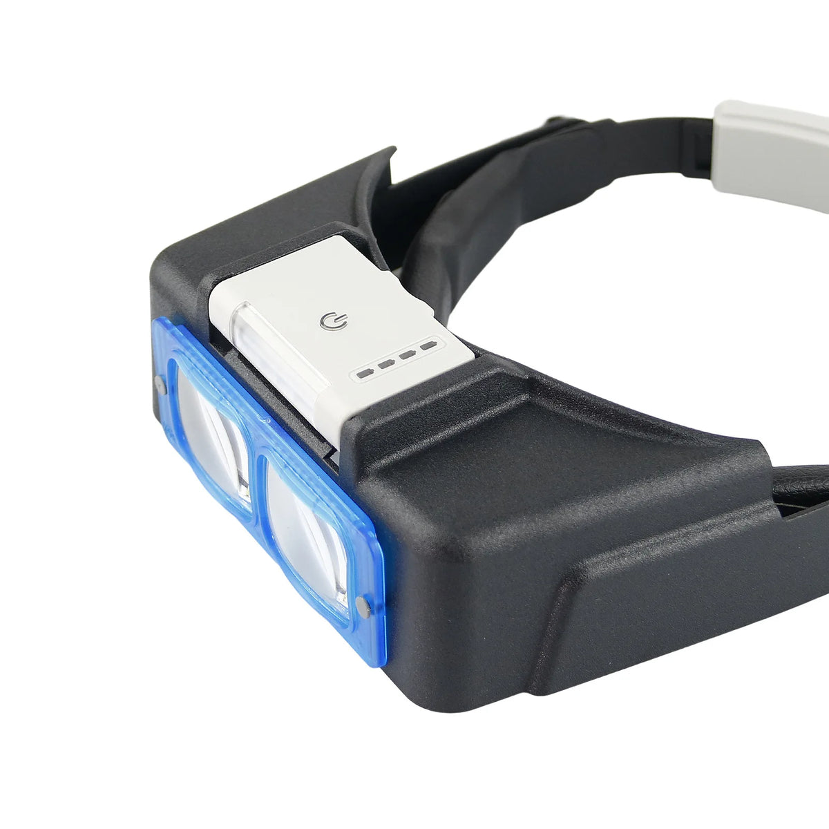 Head Mount Magnifier Glasses with 4 LED Light Hands Free Magnifier 1.5X 2X 2.5X 3.5X Loupe Lluminated Magnifier for Reading Peaceful Pleasures Health and Wellness