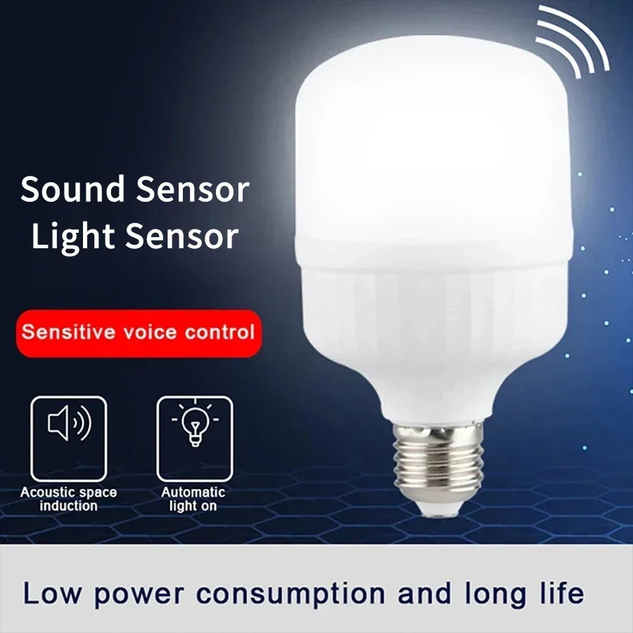 1/2/4pcs LED Bulb Sound Light Control E27 220V LED Light Bulbs for Garage Garden Stairs Pathway Corridor Light Sensor Bombillas Peaceful Pleasures Health and Wellness Sound sensor Bulb 2 pcs