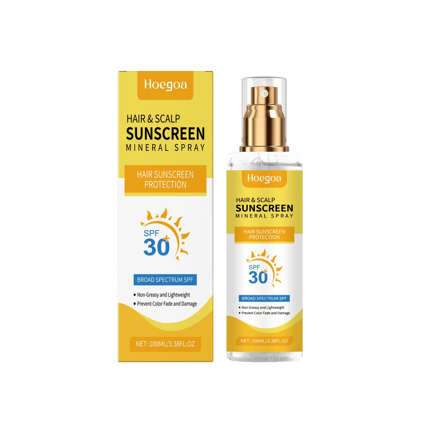 HOEGOA Hair & Scalp UV Protection Spray | Color-Safe 100ml