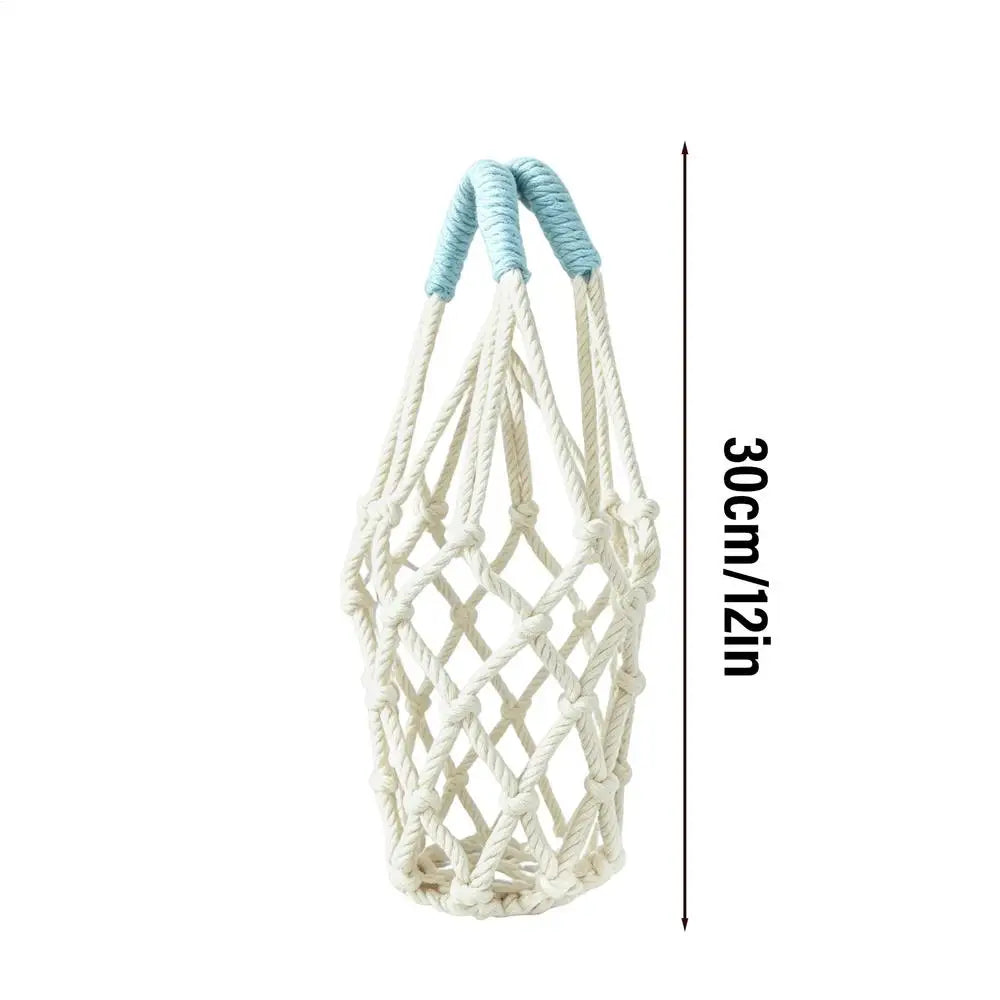 Handwoven Mesh Water Bottle Holder Bag | Travel & Daily Use