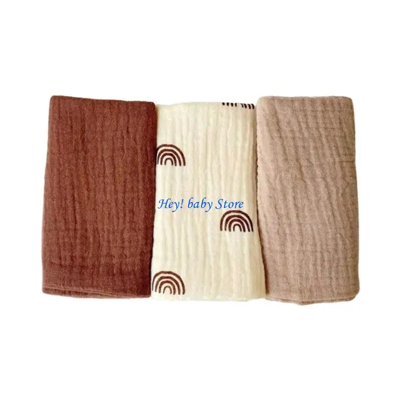 Baby Washcloths 3-Pack | Soft Cotton Burp Cloths for Newborns