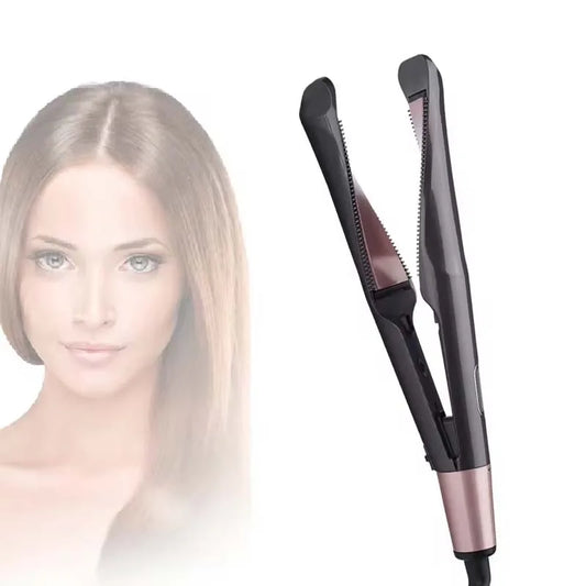 Twisted Hair Curler Straightener LCD Flat Iron Portable 2 in 1 Straightening Curling Iron PTC Fast Heated Flat Iron Peaceful Pleasures Health and Wellness