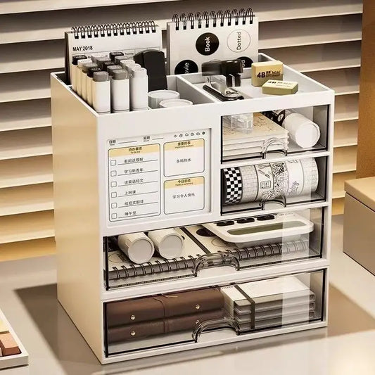 Desktop Combination Drawer Storage Box Desk Organizer Pen Holder Peaceful Pleasures Health and Wellness