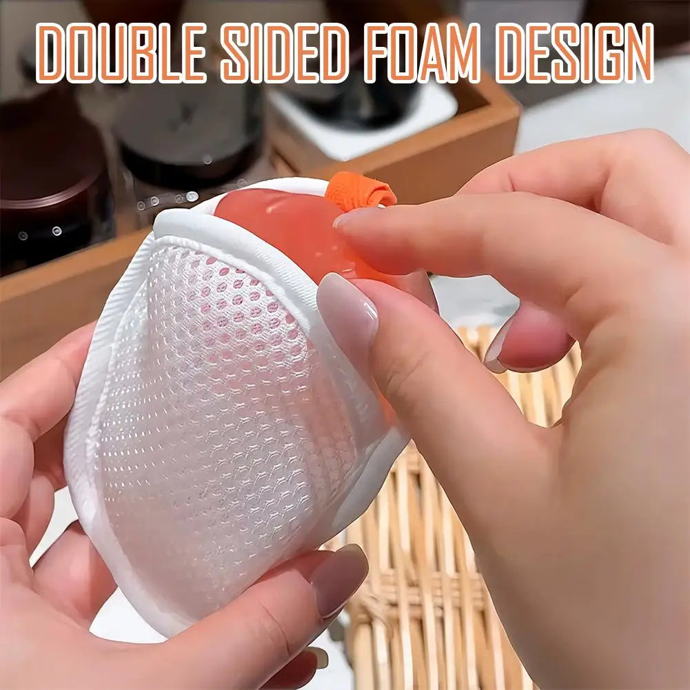 Soap Mesh Pouch with Lanyard – Fast Foaming Shower Bag