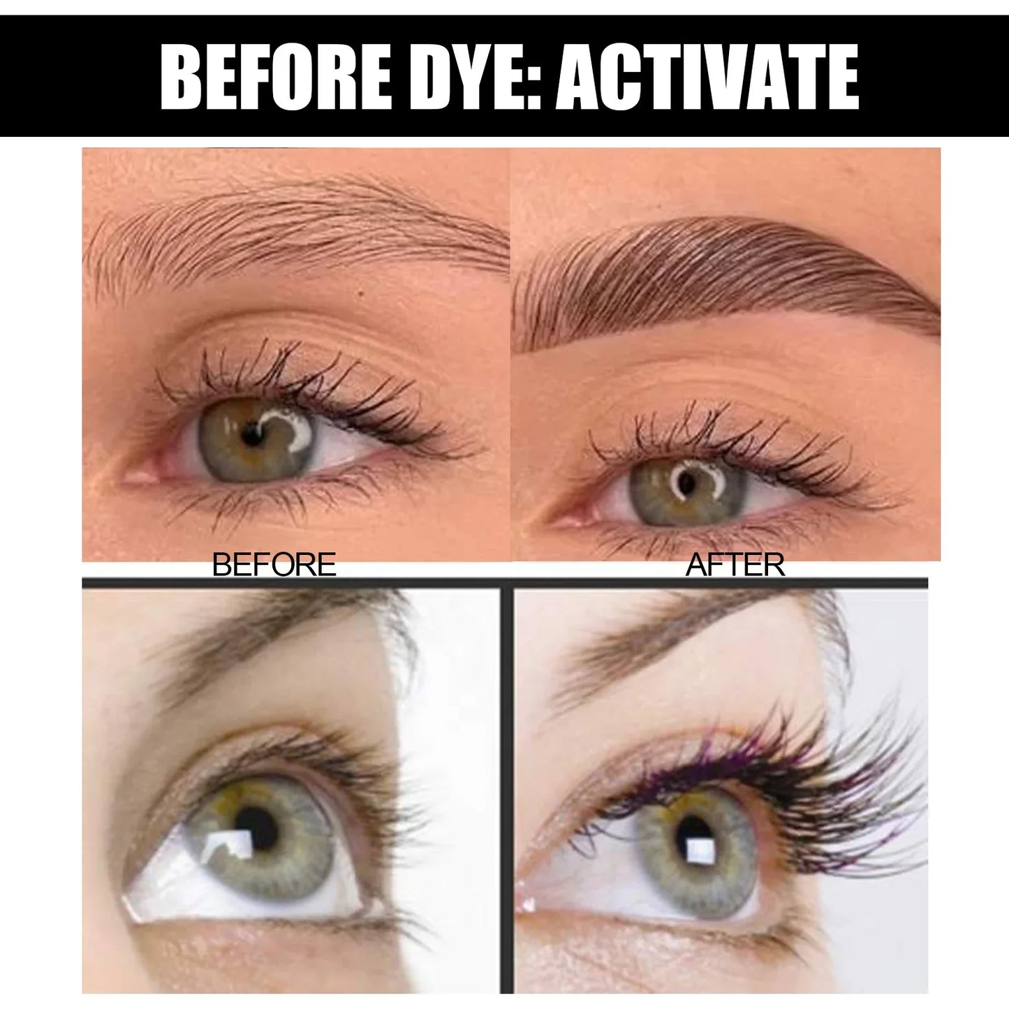 Semi-Permanent Eyebrow & Lash Tint Kit – Waterproof Cream