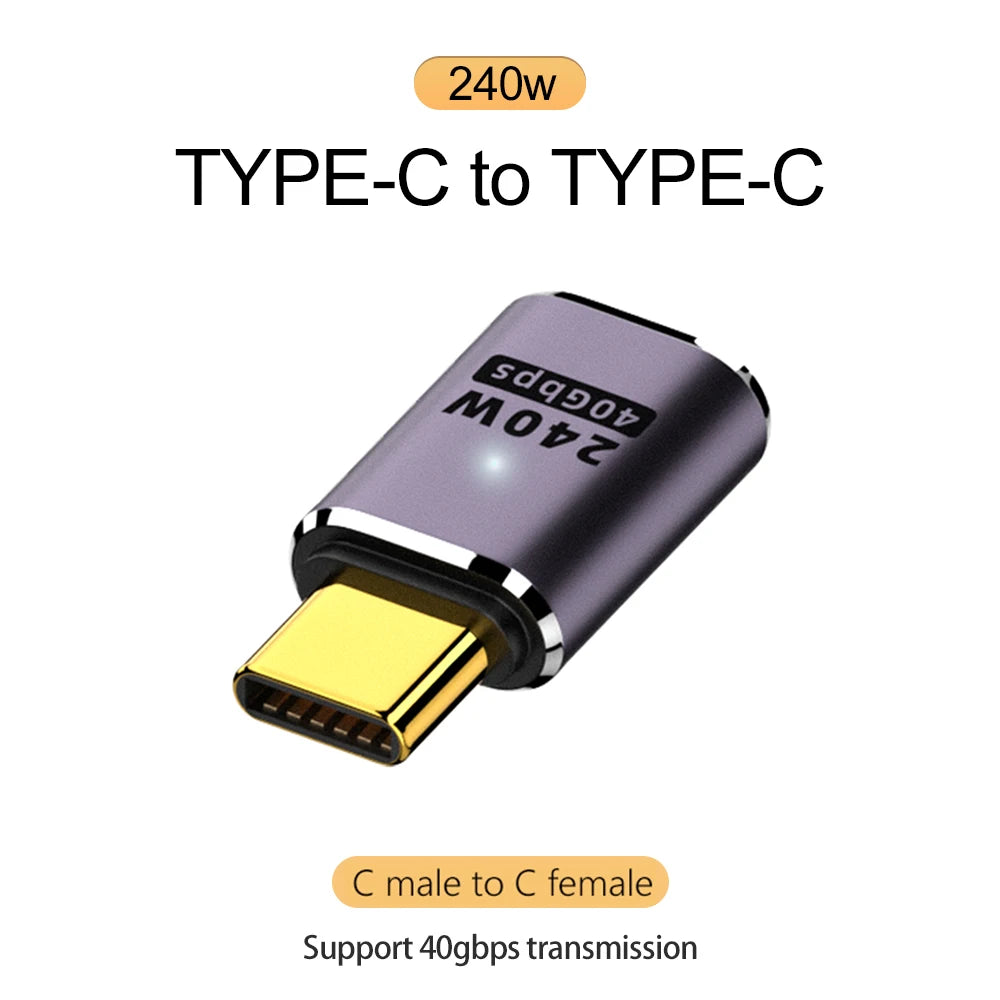 USB-C OTG Adapter 240W 40Gbps 8K 60Hz – 90/180° Elbow Peaceful Pleasures Health and Wellness Type 1