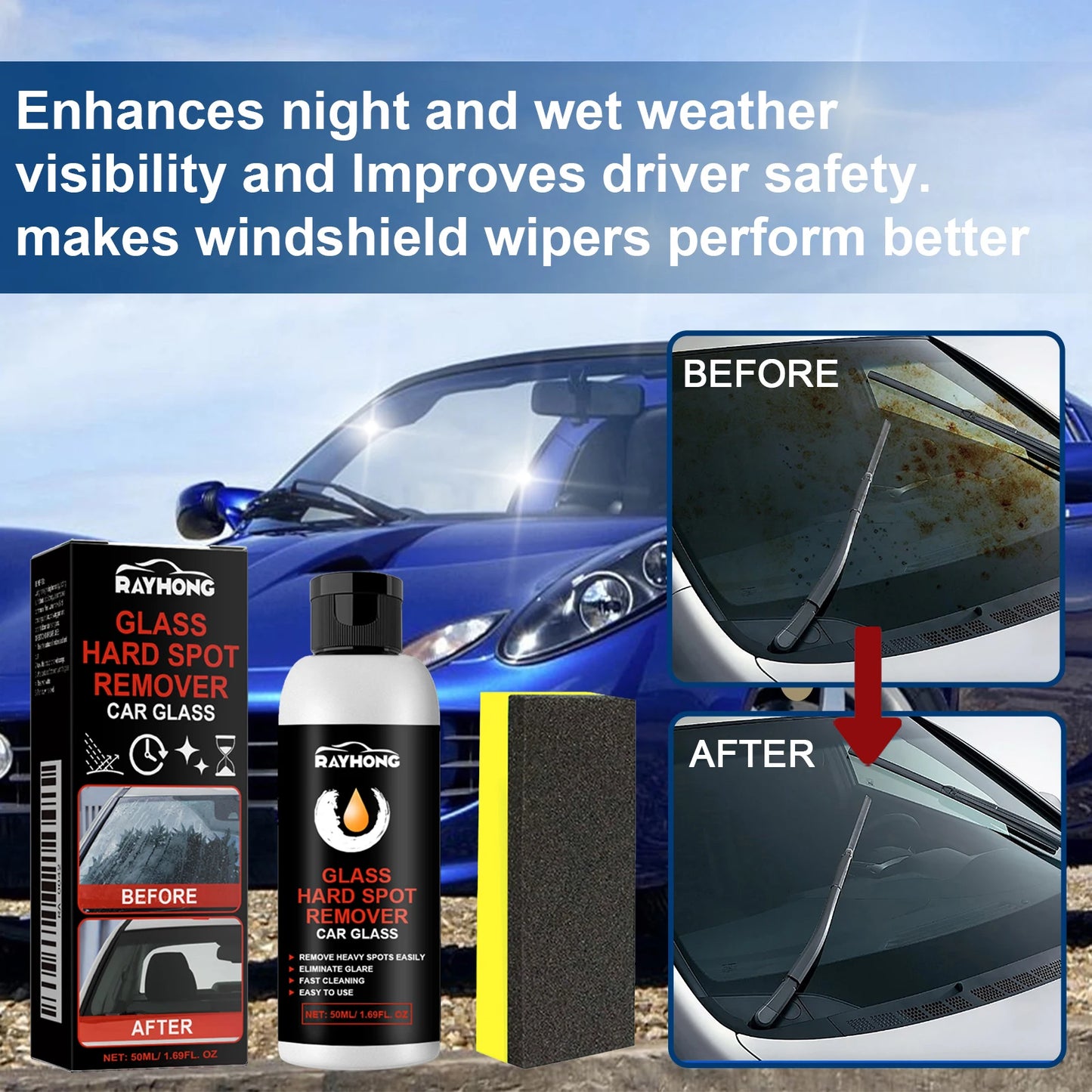 RayHong Car Glass Polishing Paste – Stain & Scratch Repair