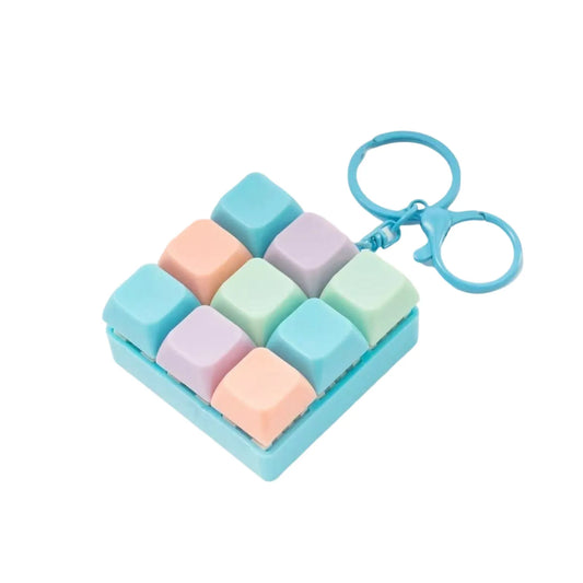 9-Key Fidget Keyboard Keychain Toy | Tactile Sensory Desk Toy Fidget Keychain Toy Peaceful Pleasures Health and Wellness E One Size