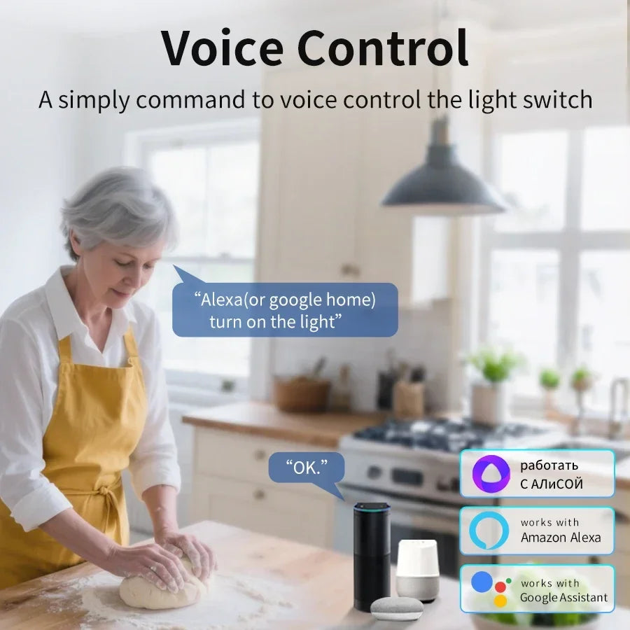 1/2CH 16A Tuya WiFi Smart Switch Intelligent Interruptor Smart Life App Control Breaker Relay Works with Alexa Google Assistant Peaceful Pleasures Health and Wellness