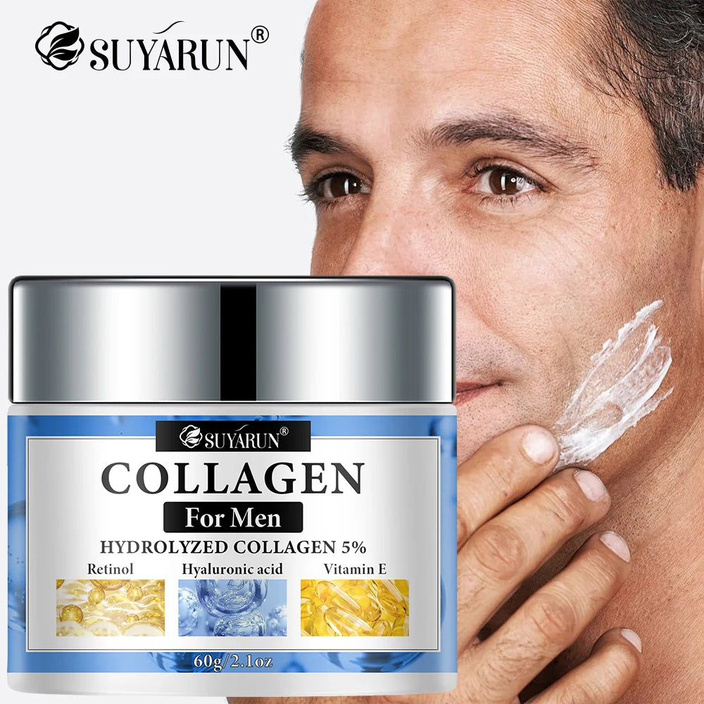 SUYARUN Retinol & Collagen Face Cream for Men - Anti-Aging Hydrating Moisturizer, Firming & Revitalizing Skincare. Peaceful Pleasures Health and Wellness