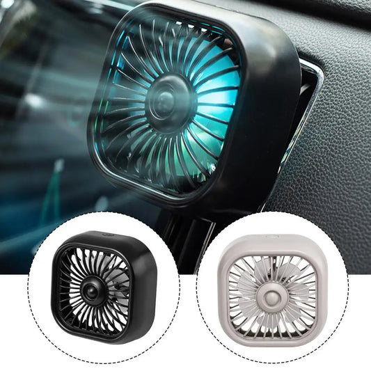 Mini USB Car Vent Fan – 3-Speed Quiet Cooler with LED Light Car Vent Fan Oasis Select