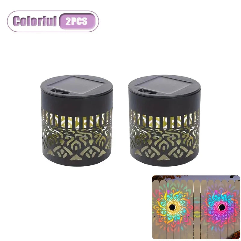 Solar Mandala Sunflower Wall Lamp – Outdoor Fence Garden Light