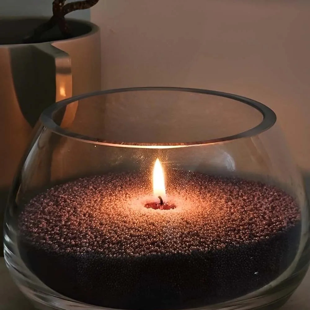 Black Sand Beaded Wax Candle Making Kit – 200g DIY Pearl Wax