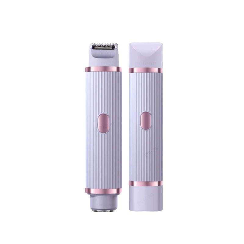 Electric Shaver for Women Female Epilator Electric Hair Removal 2 in 1 Woman's Razor for Body Legs Face Mustache Bikini Trimmer Peaceful Pleasures Health and Wellness Purple